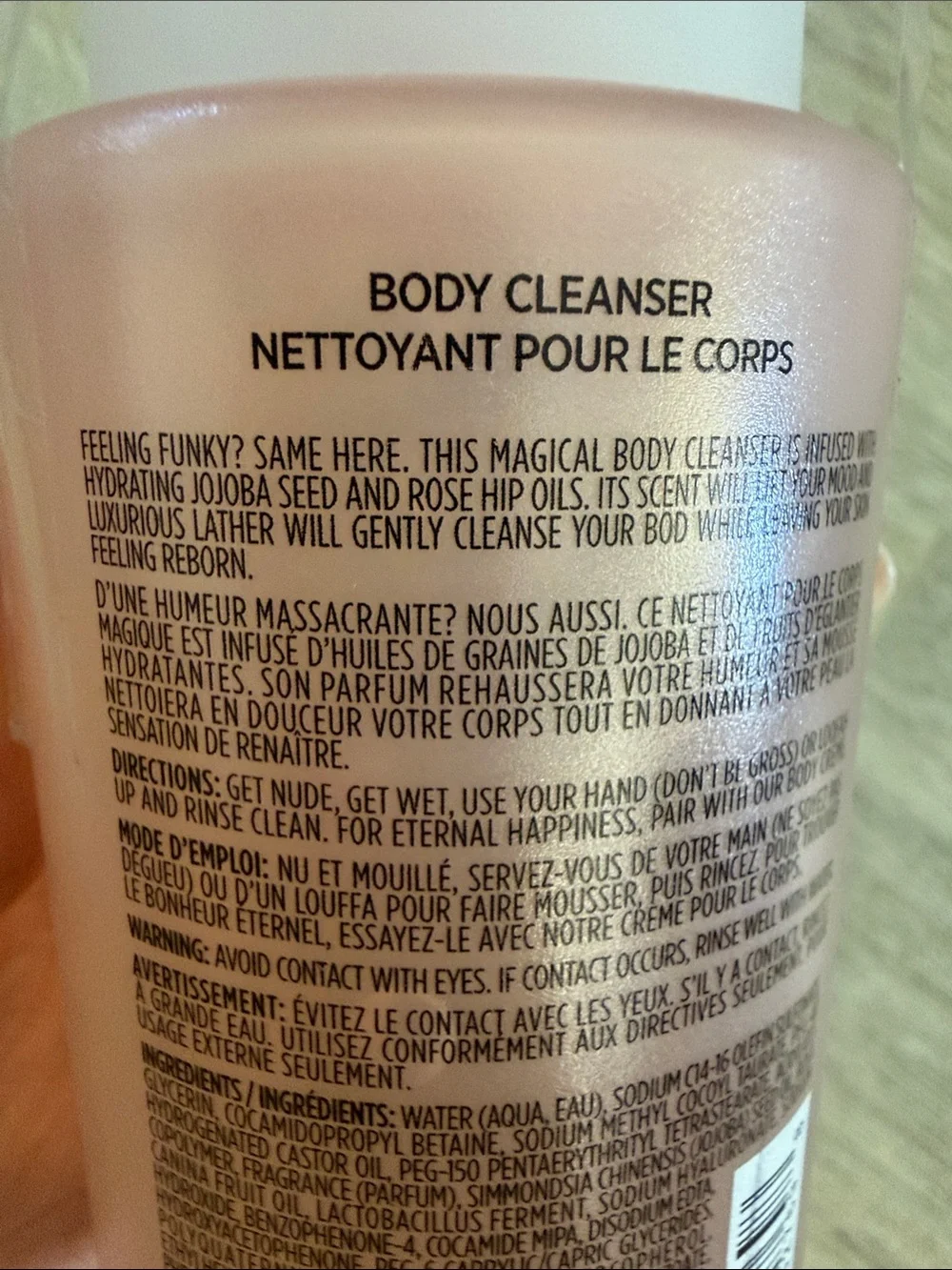 OUAI Pearlescent Pink Melrose Place Body Cleanser
